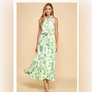 TCEC “Linda” Palm Breeze Maxi Dress - XS. EUC.